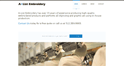 Desktop Screenshot of alistembroidery.com